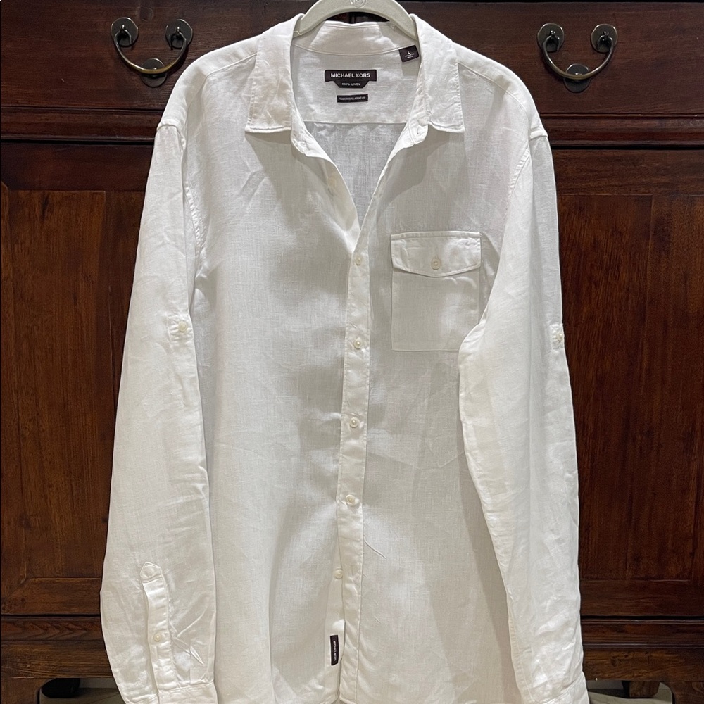 Michael Kors Classic White Button Down Shirt